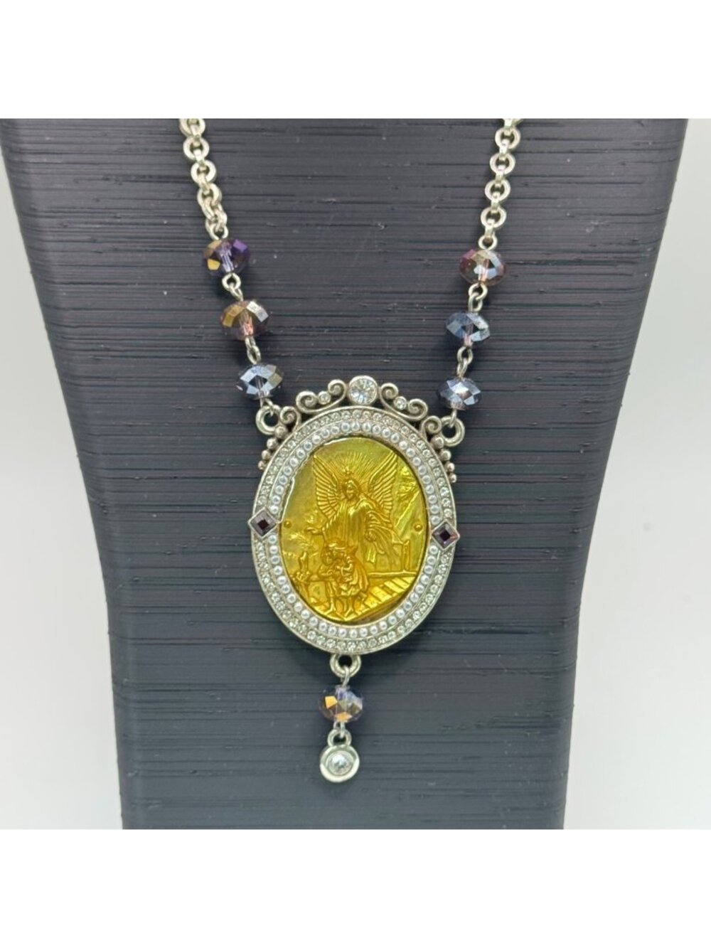 Brighton Angel Guard All You Love Pendant Necklace Protective Crystal Chain 17"